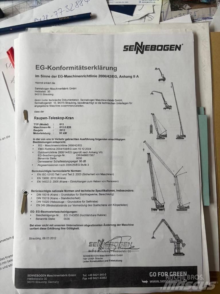 Sennebogen 613 R Żurawie gąsienicowe
