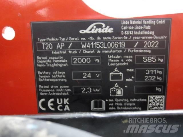 Linde T20AP Wózki widłowe unoszące z platformą dla operatora