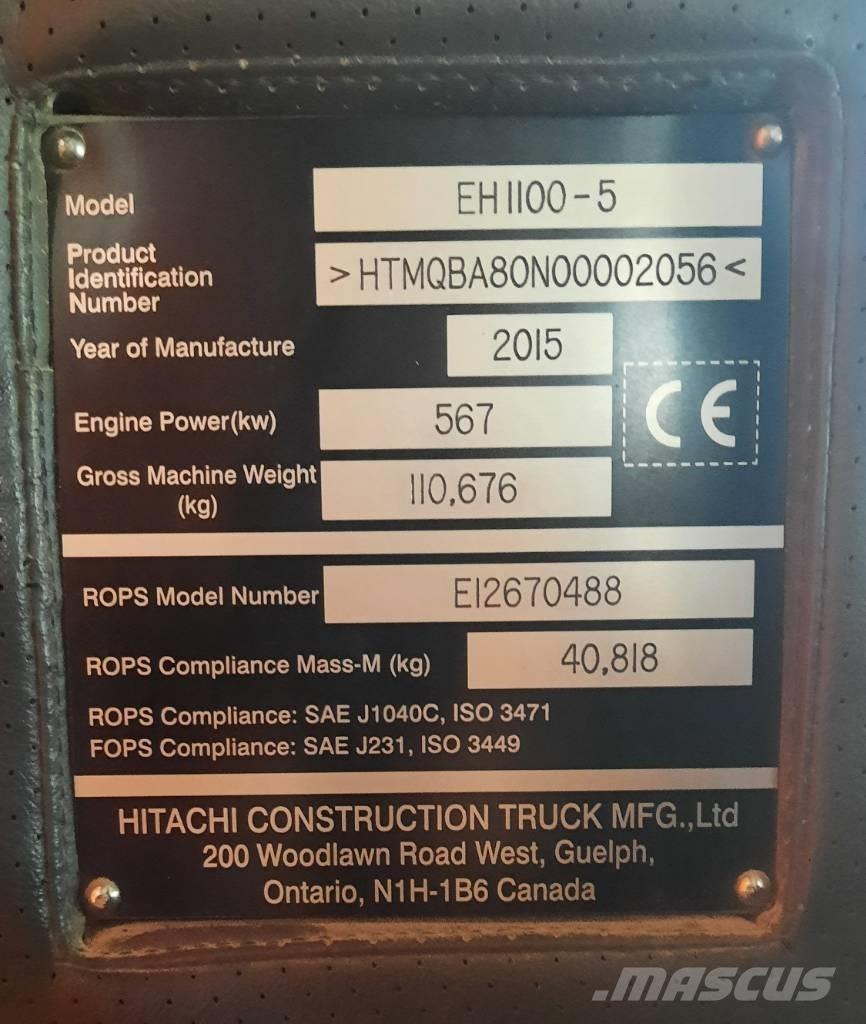 Hitachi EH 1100-5 Wozidła sztywnoramowe