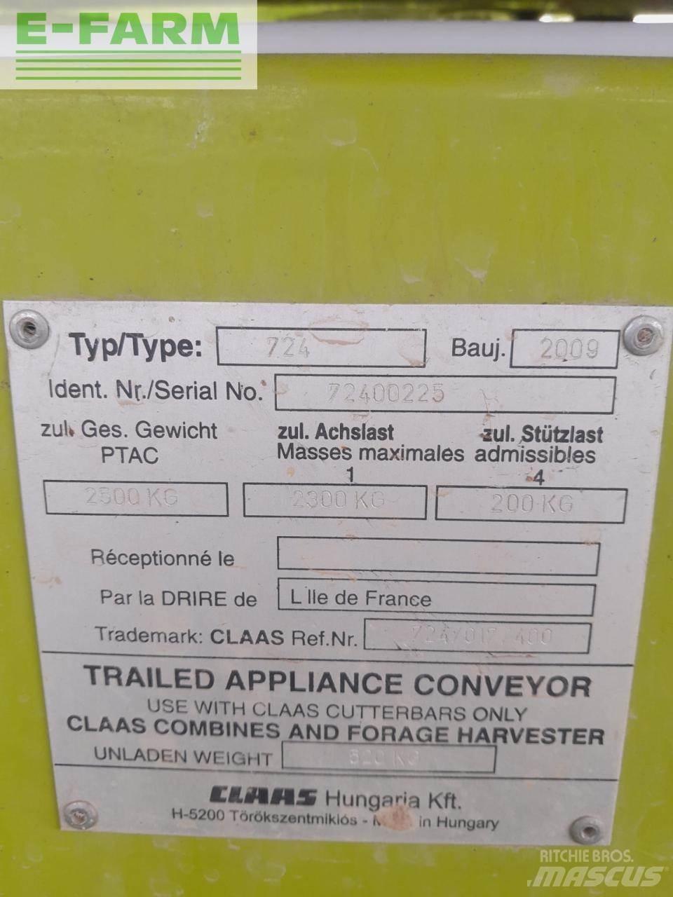 CLAAS SW C 430 Akcesoria do kombajnów zbożowych