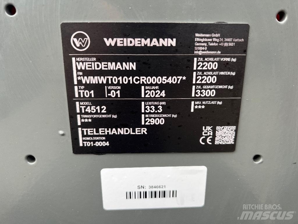 Weidemann 4512 Ładowarki rolnicze