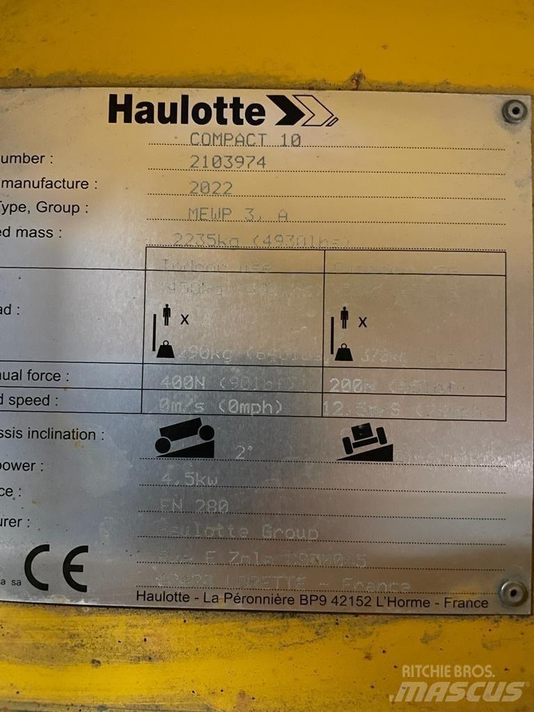 Haulotte Compact 10 Podnośniki nożycowe
