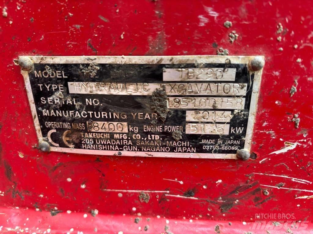 Takeuchi TB290 Midikoparki  7t - 12t
