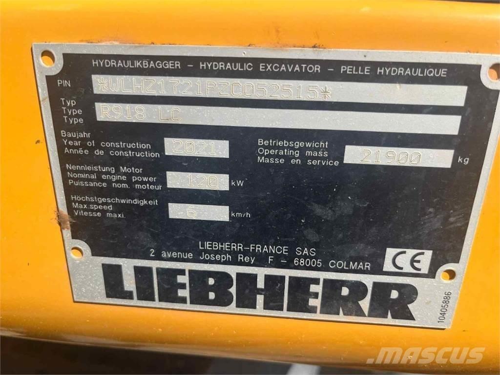 Liebherr R918 Koparki gąsienicowe