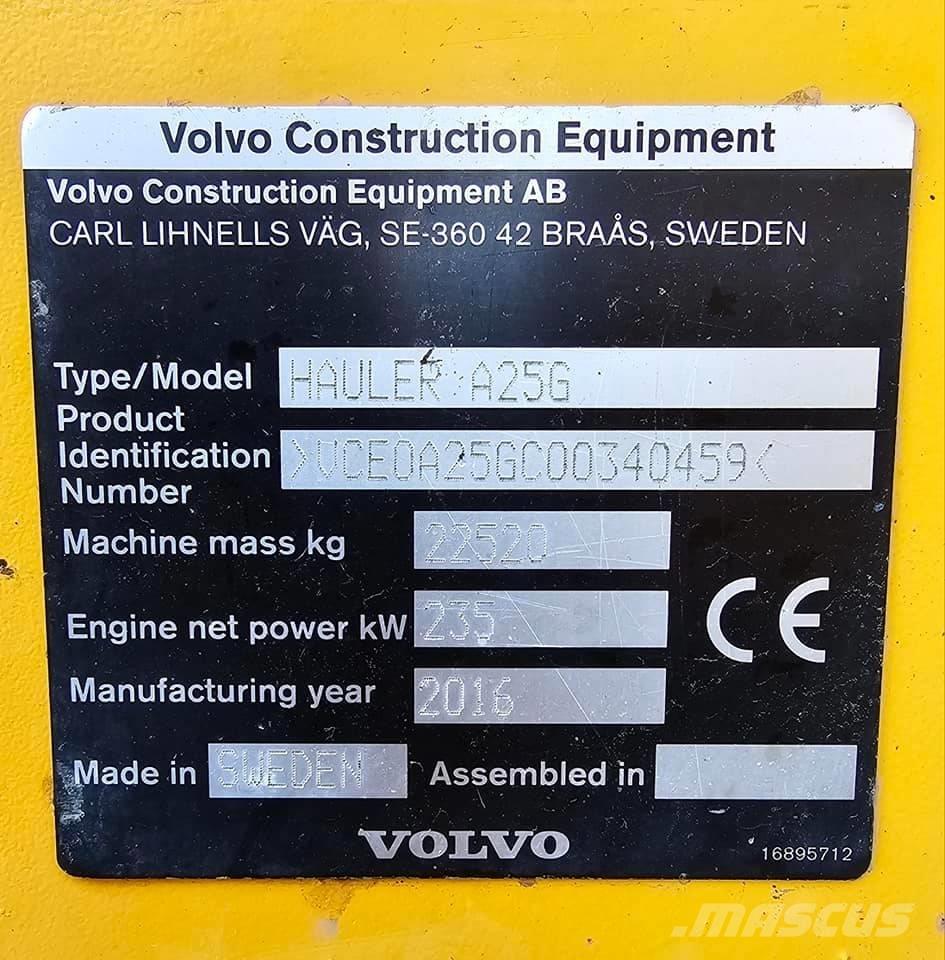Volvo A 25 G Wozidła przegubowe