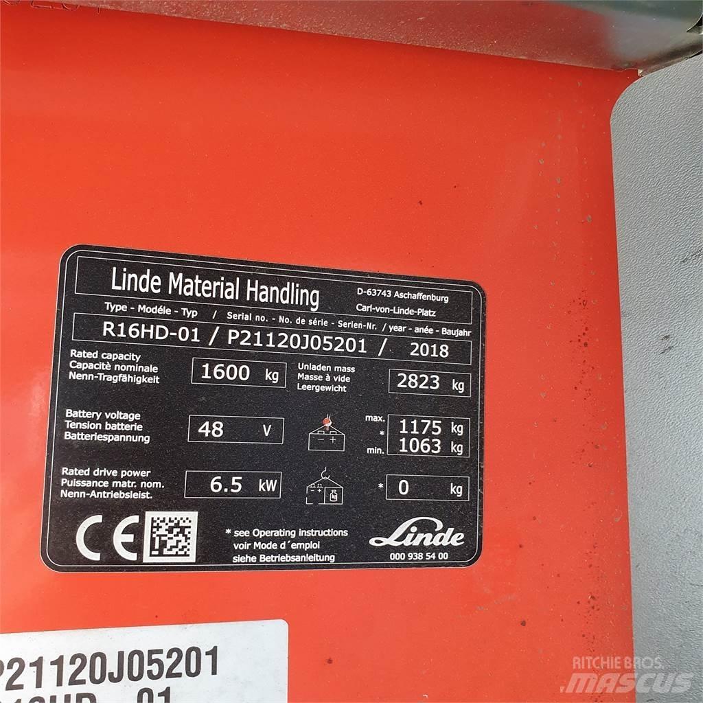 Linde R16HD Wózki widłowe wysokiego składowania