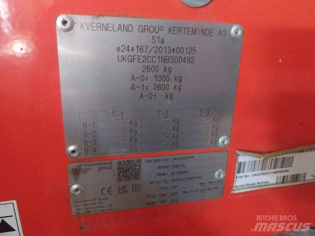 Kubota BC 1300 PRO Rozdrabniacze, krajarki i odwijarki słomy
