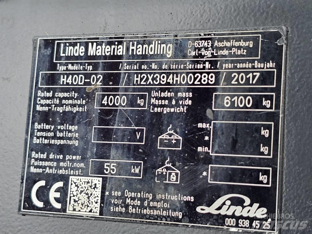 Linde H40D-02 Wózki Diesla