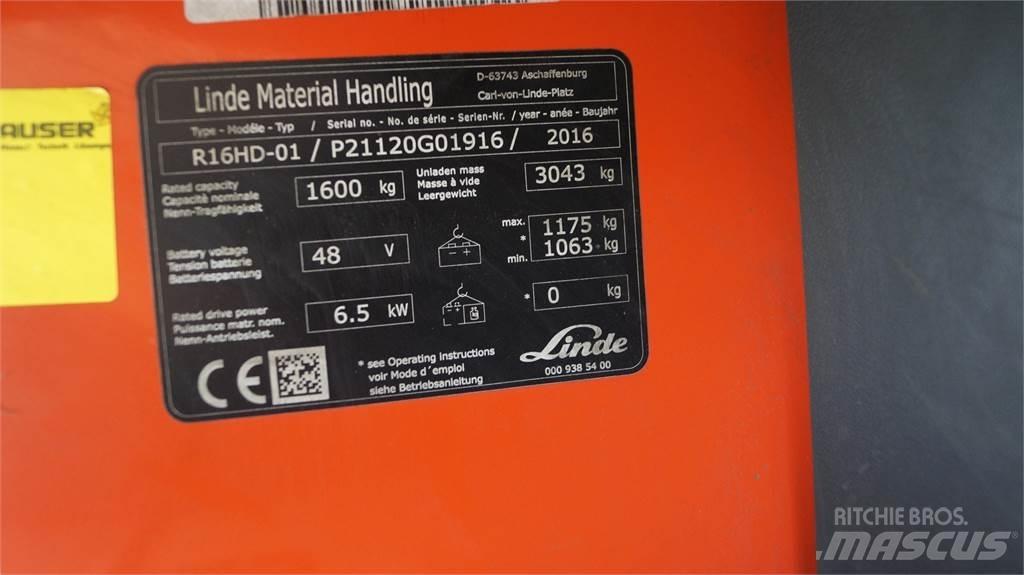 Linde R16HD Wózki widłowe wysokiego składowania