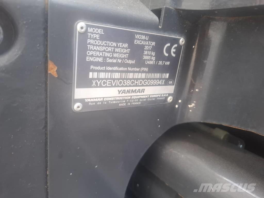 Yanmar Vio 38-U Minikoparki