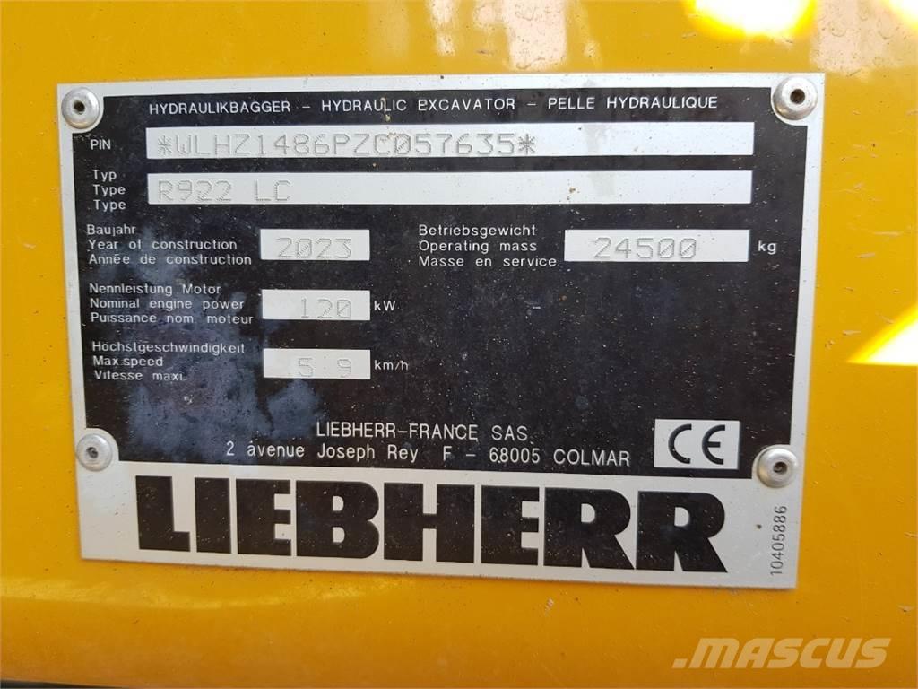 Liebherr R922 Koparki gąsienicowe