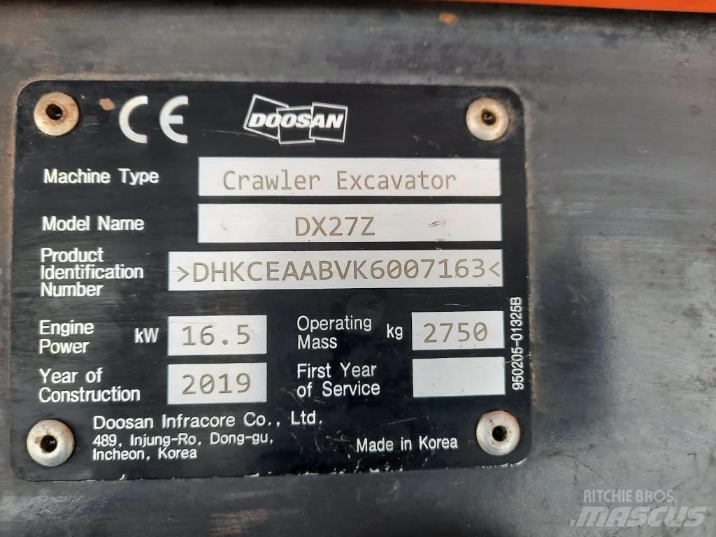 Doosan DX 27 Z Minikoparki