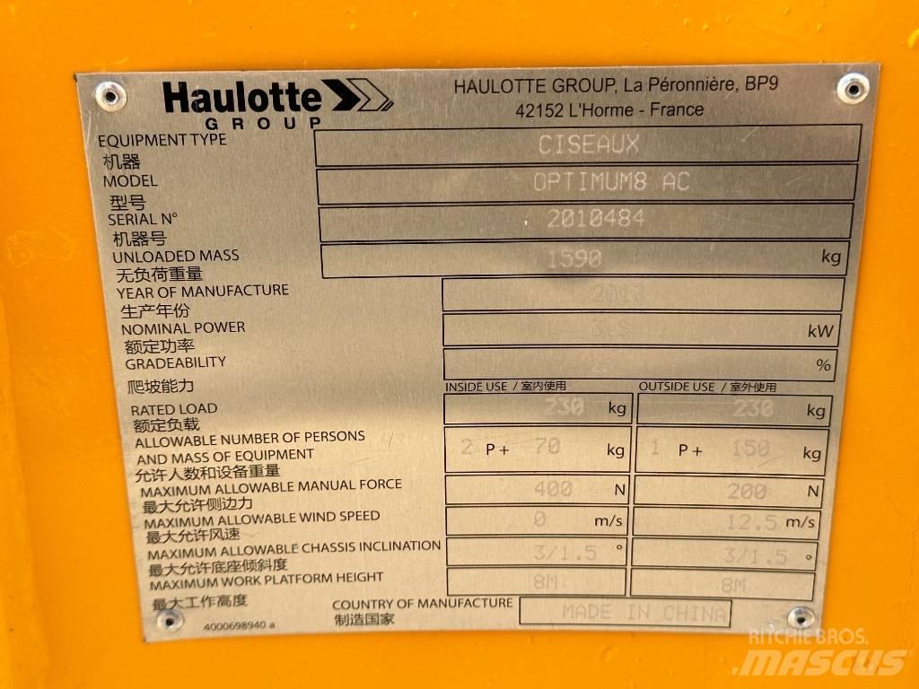 Haulotte OPTIMUM 8 Podnośniki nożycowe