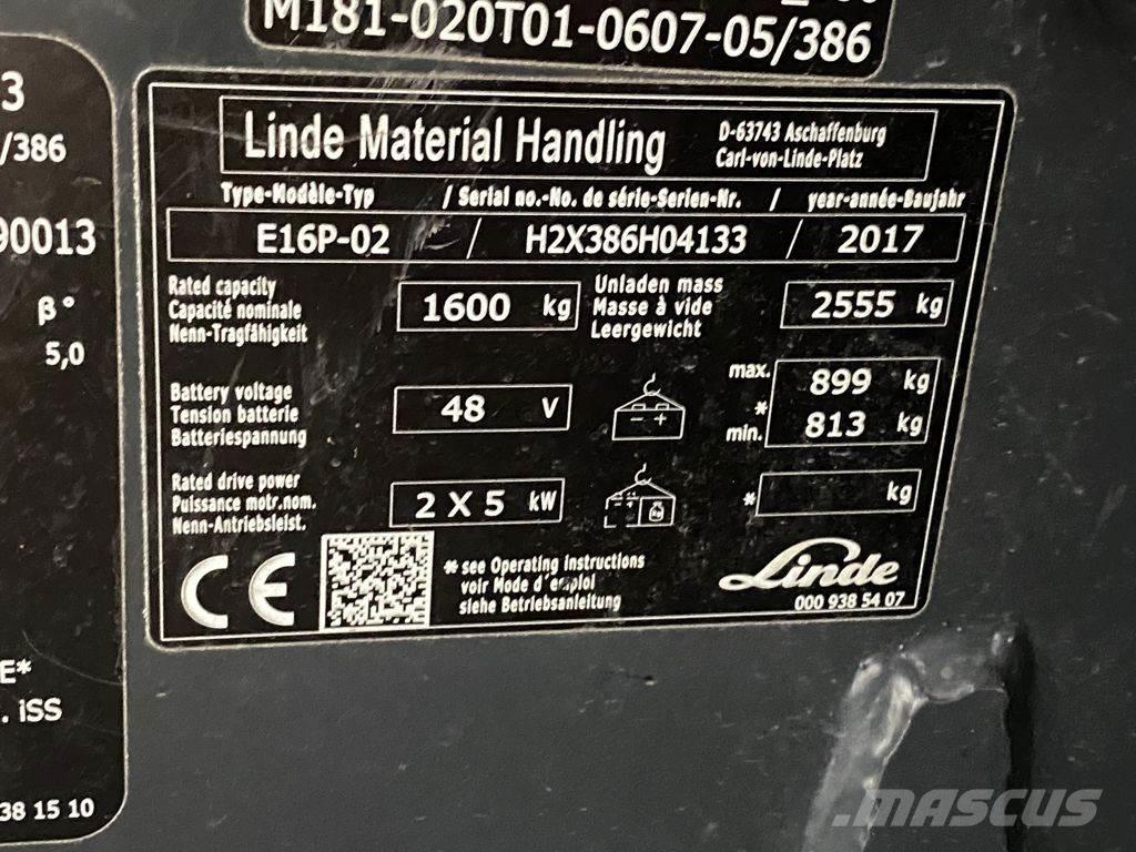 Linde E16P-02 Wózki elektryczne