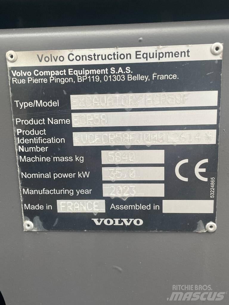 Volvo ECR 58 F Minikoparki