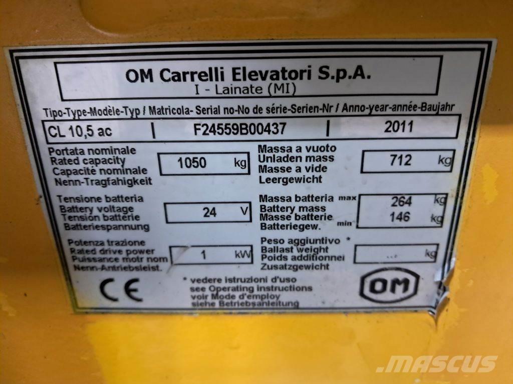 OM CL 10.5ac Wózki widłowe unoszące z dyszlem