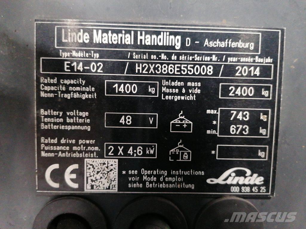 Linde E14-02 Wózki elektryczne