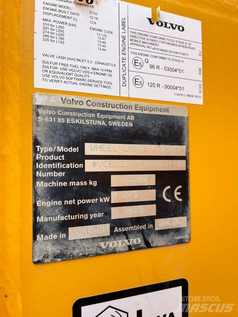 Volvo L220H Ładowarki kołowe