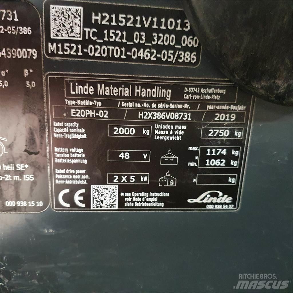 Linde E20PH Wózki elektryczne