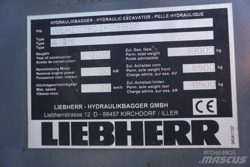 Liebherr A 918 Koparki kołowe