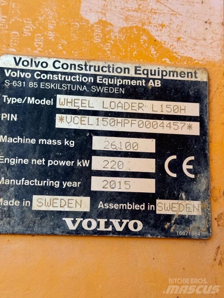Volvo L 150 H Ładowarki kołowe