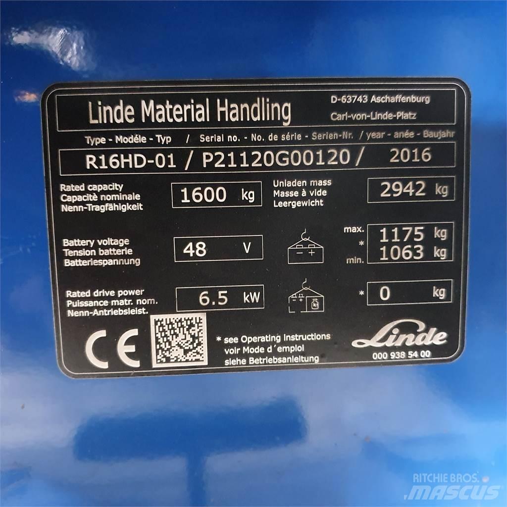 Linde R16HD Wózki widłowe wysokiego składowania