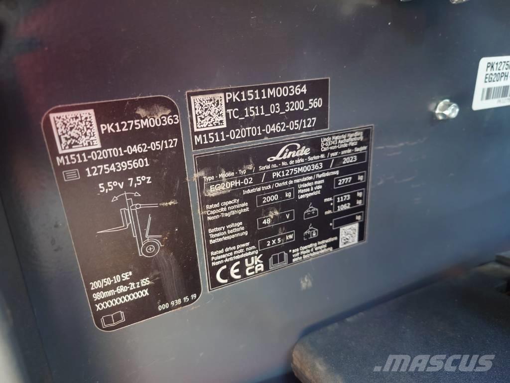 Linde EG20PH/1275 Wózki elektryczne