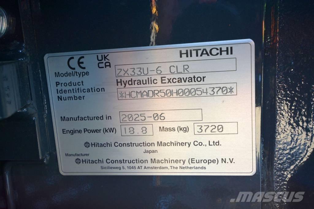 Hitachi ZX 33 U-6 Minikoparki