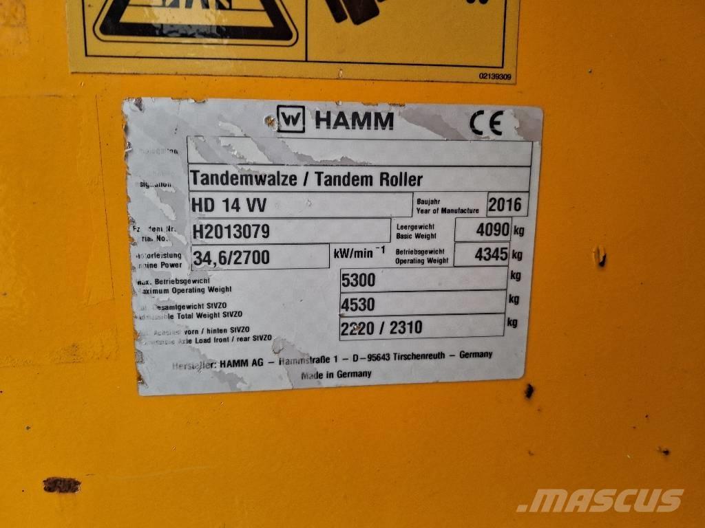 Hamm HD 14 VV Walce dwubębnowe