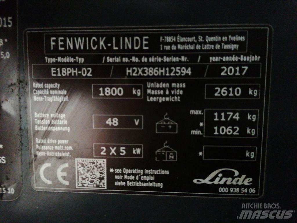 Linde E18PH Wózki elektryczne