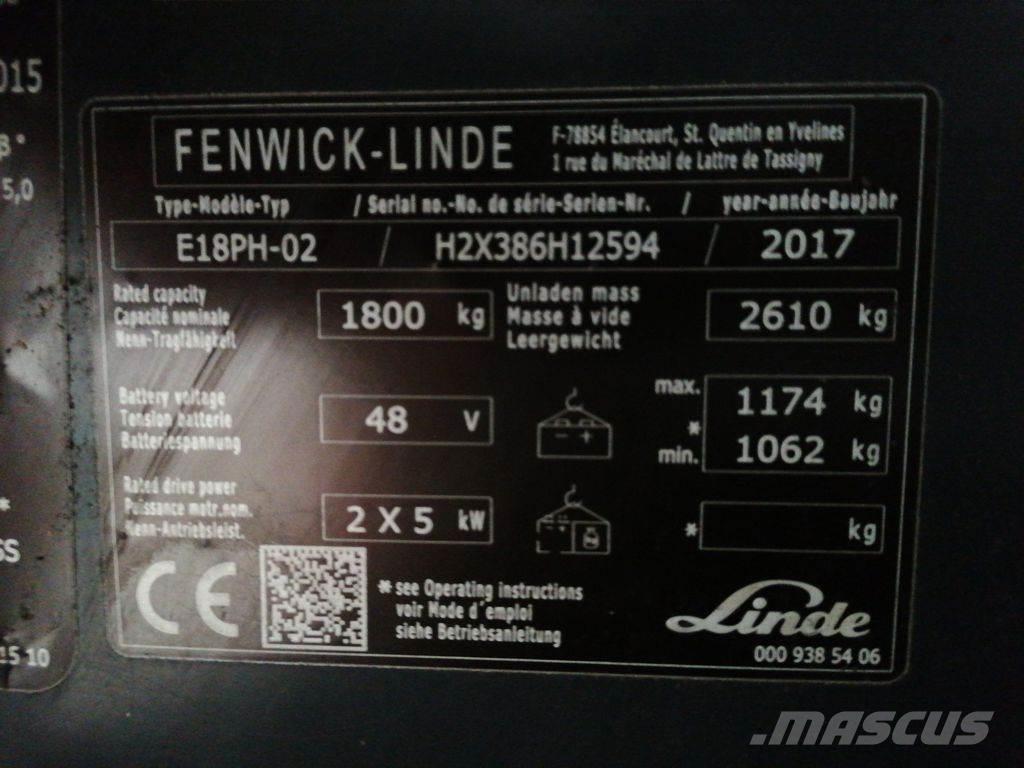 Linde E18PH Wózki elektryczne