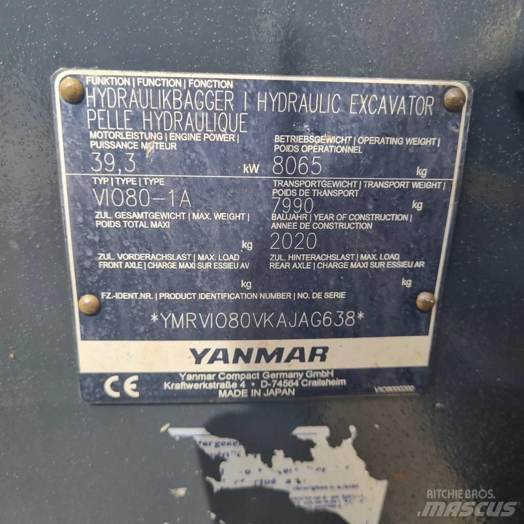 Yanmar Vio 80-1A Midikoparki  7t - 12t