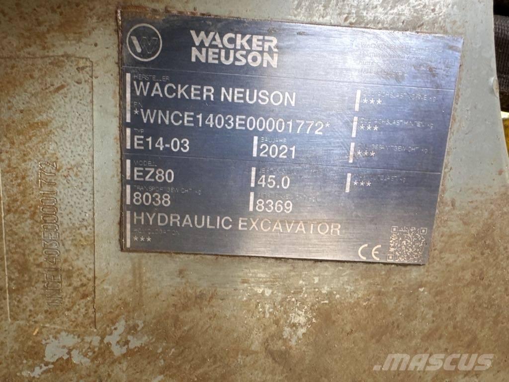Wacker Neuson EZ80 Koparki gąsienicowe