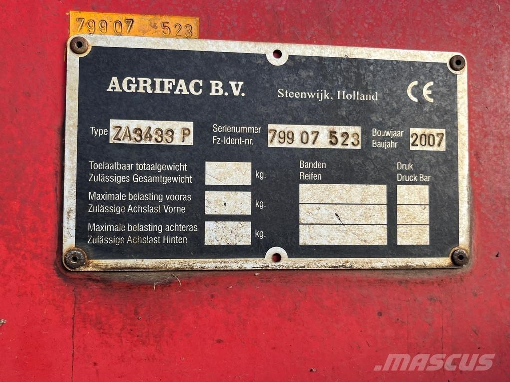Agrifac ZA3433 Inny sprzęt żniwny