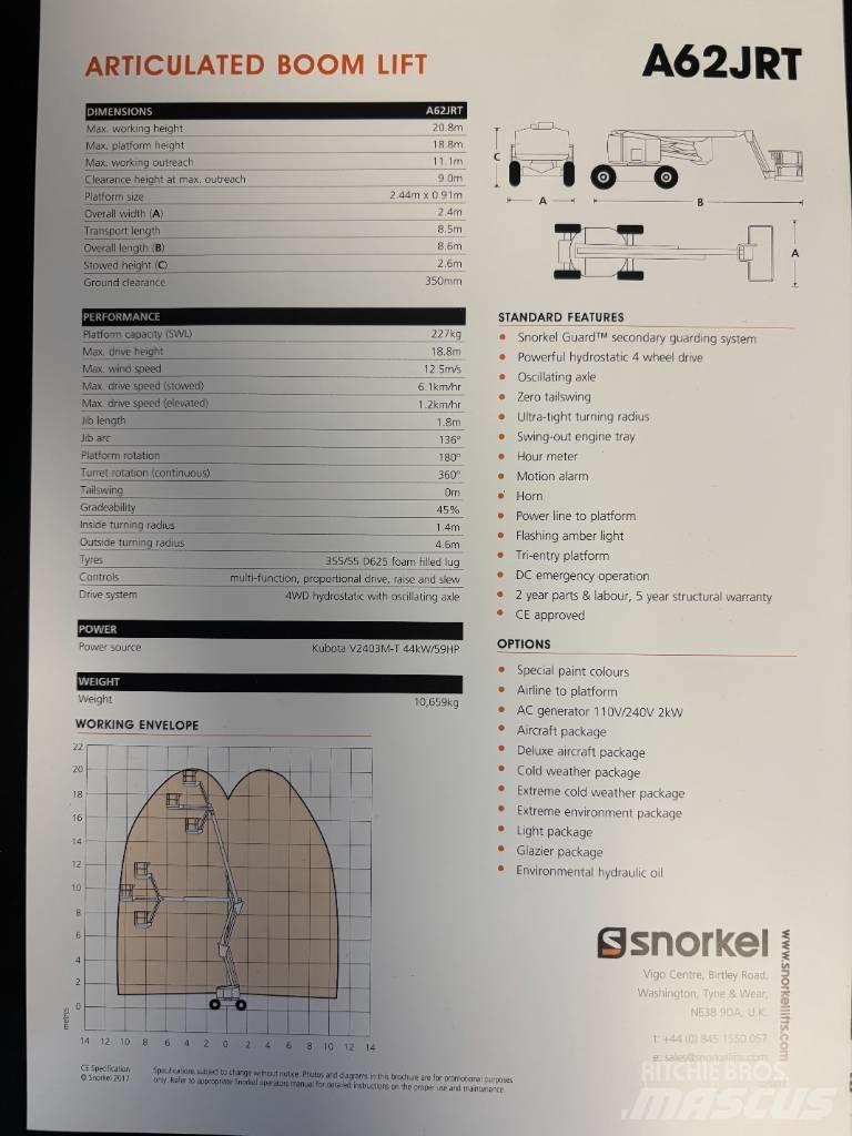 Snorkel A 62 J RT Podnośniki przegubowe