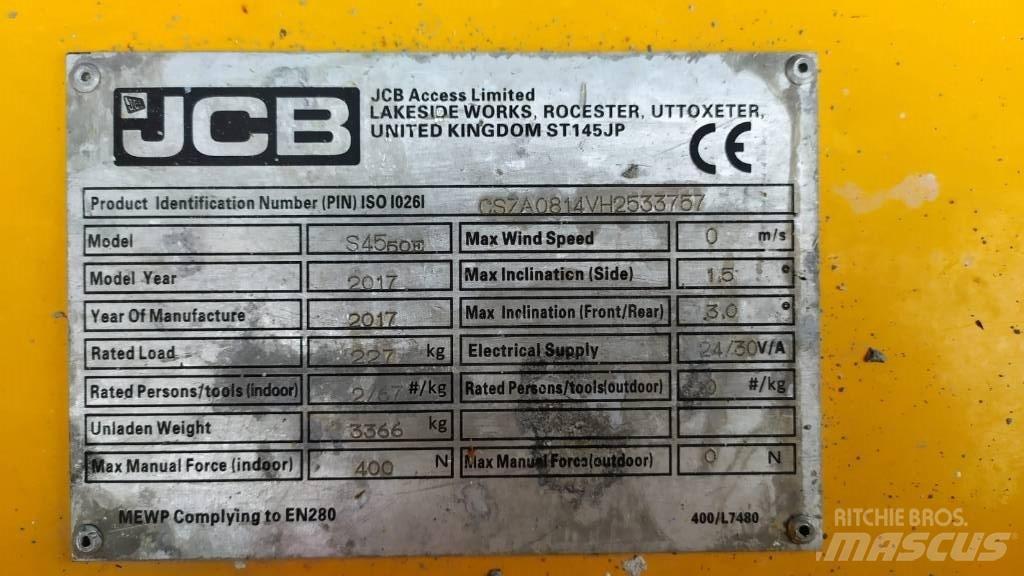 JCB S4550E Podnośniki nożycowe