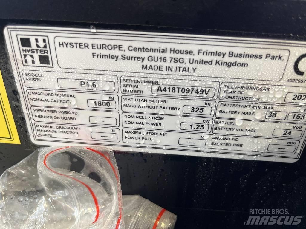 Hyster P 1.6 Wózki widłowe unoszące