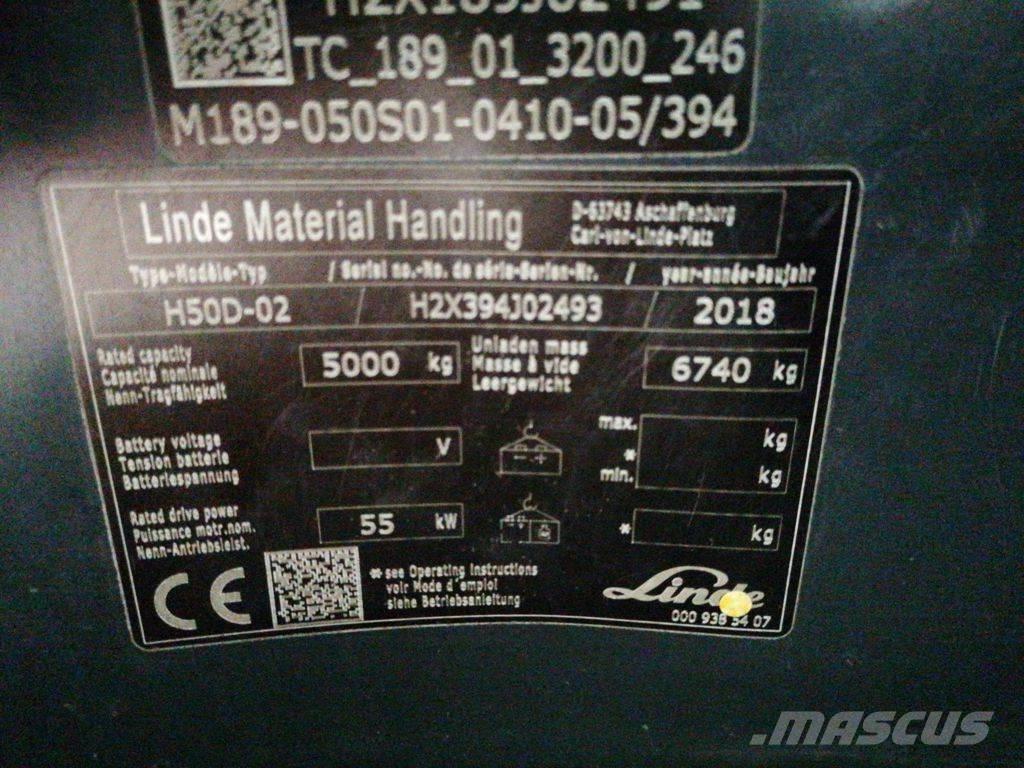 Linde H50D-02 Wózki Diesla