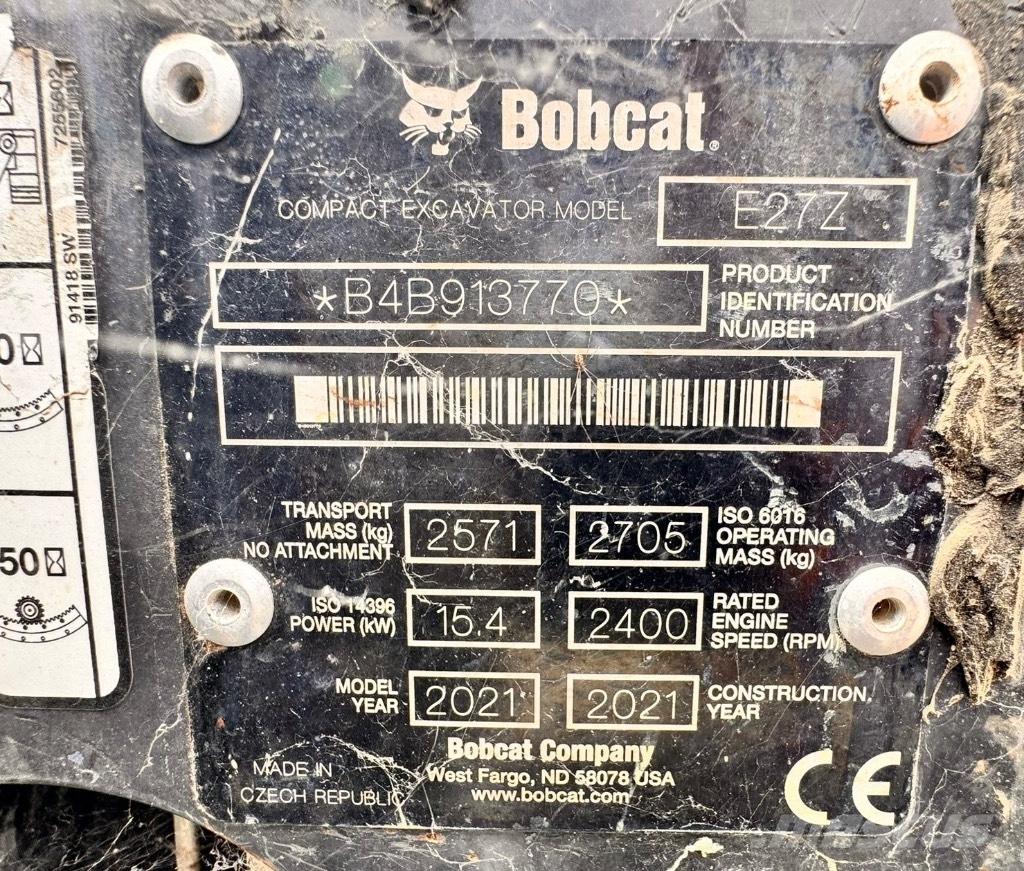 Bobcat E 27z Minikoparki