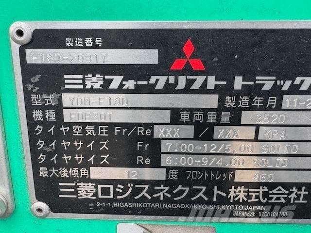 Mitsubishi FD 18 Wózki Diesla