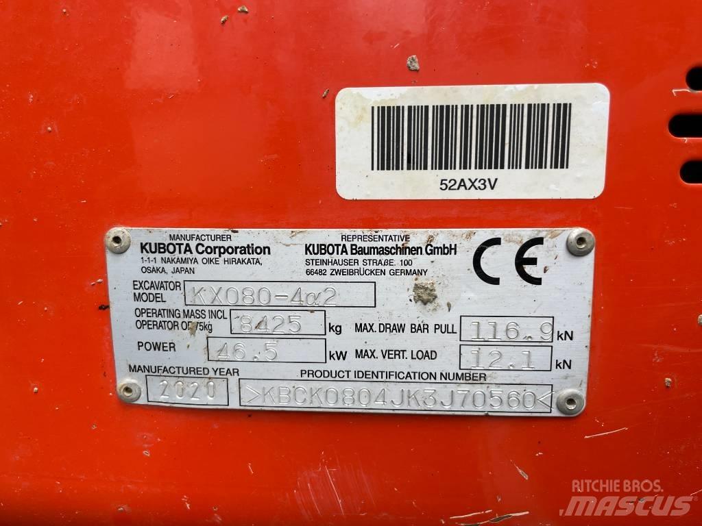 Kubota KX 080-4 Midikoparki  7t - 12t