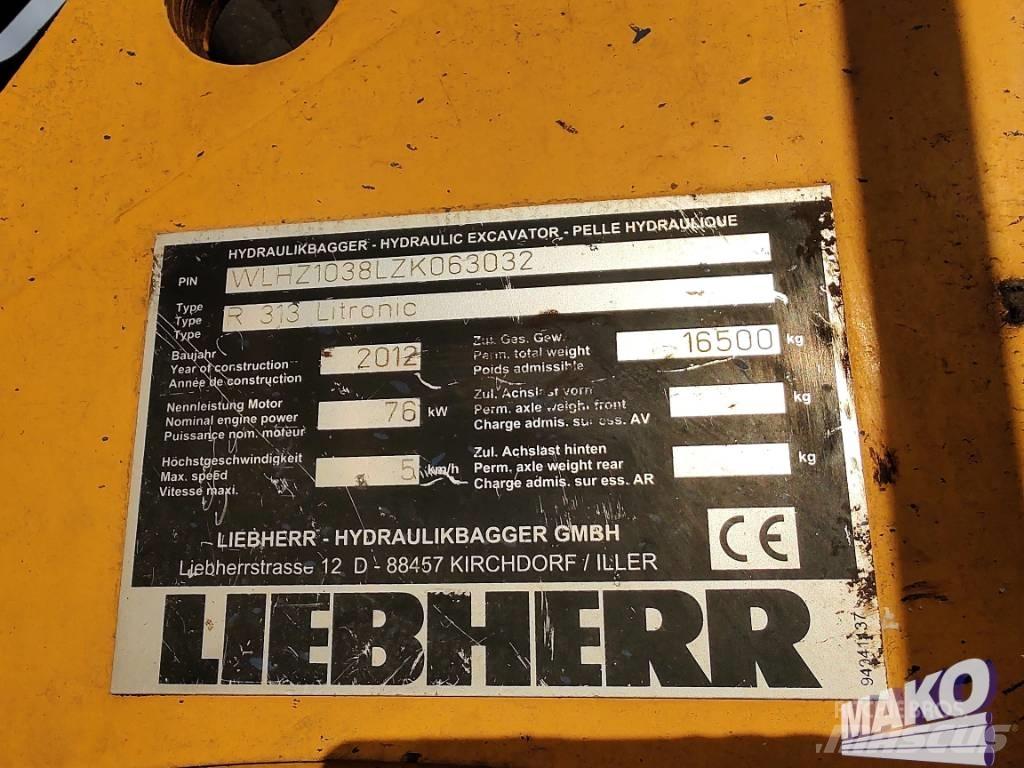 Liebherr R 313 Koparki gąsienicowe