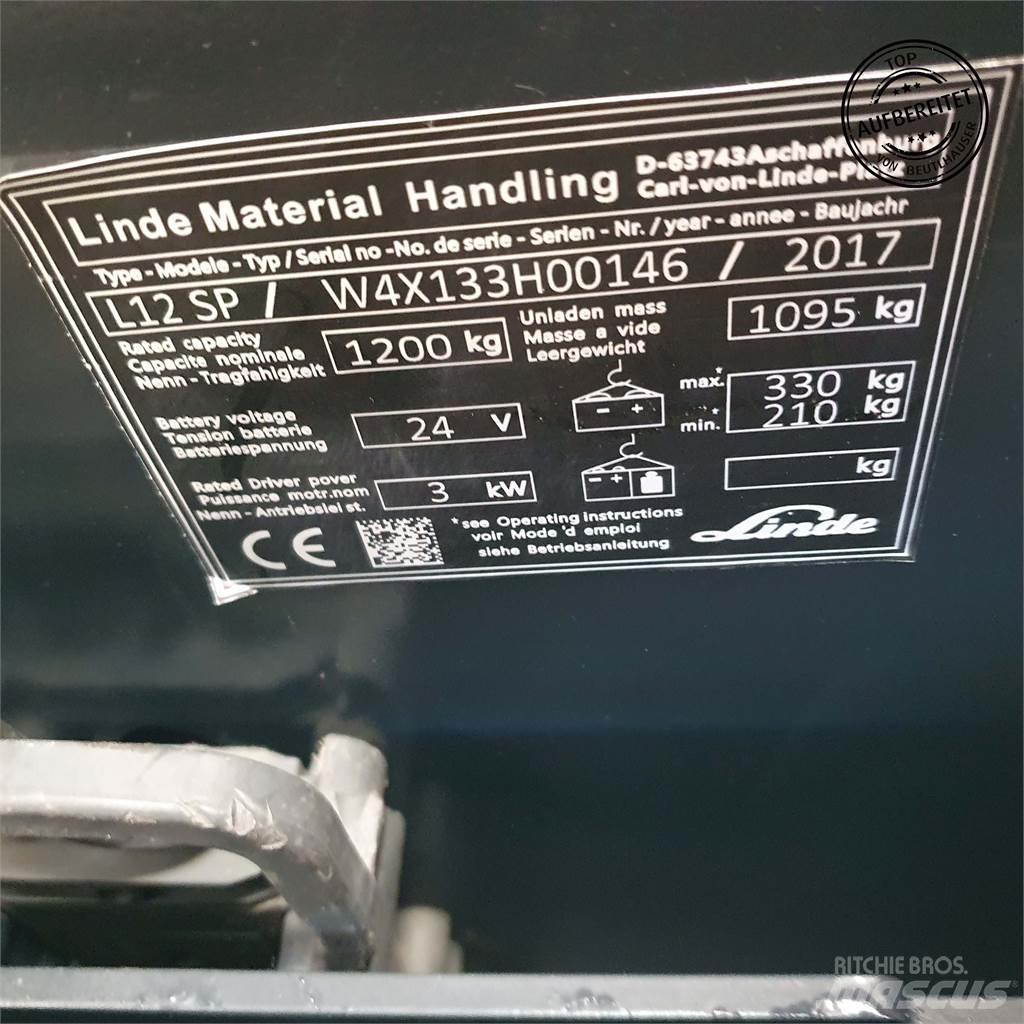 Linde L12SP Wózki widłowe unoszące z dyszlem