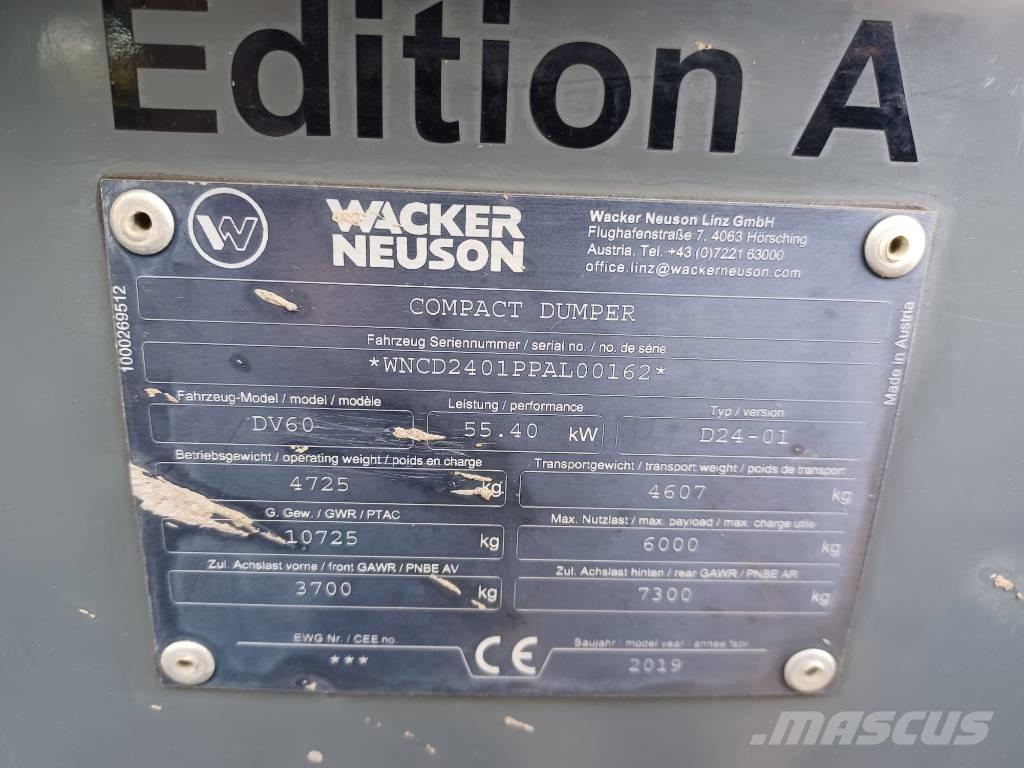 Wacker Neuson DV 60 Wozidła kolebkowe