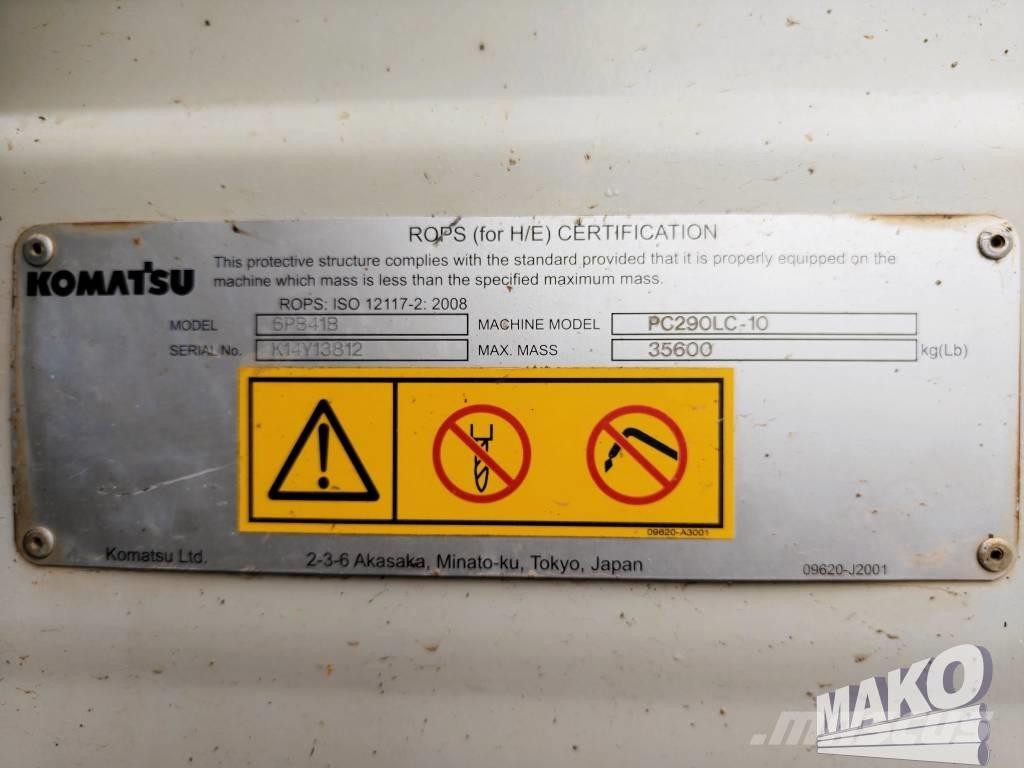 Komatsu PC 290 LC-10 Koparki gąsienicowe