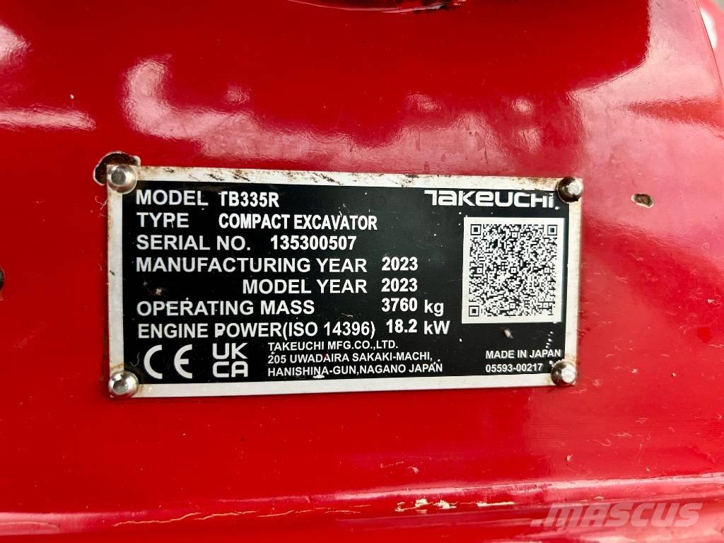 Takeuchi TB 335R V3 Minikoparki
