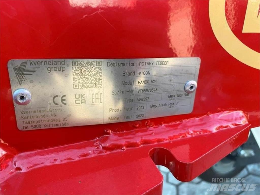 Vicon FANEX 524 Zgrabiarki i przetrząsacze