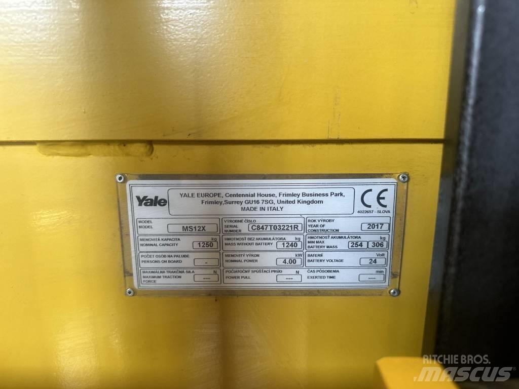 Yale MS12 Wózki widłowe unoszące z dyszlem