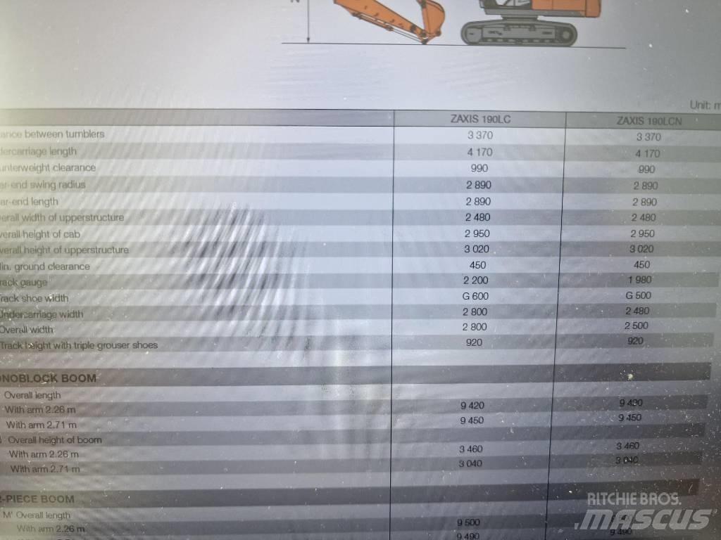 Hitachi ZX190LC-6 Koparki gąsienicowe