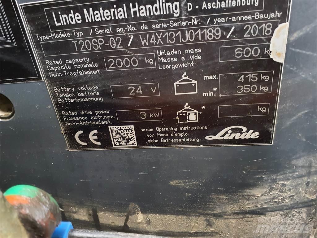 Linde T20SP kurz Wózki widłowe unoszące